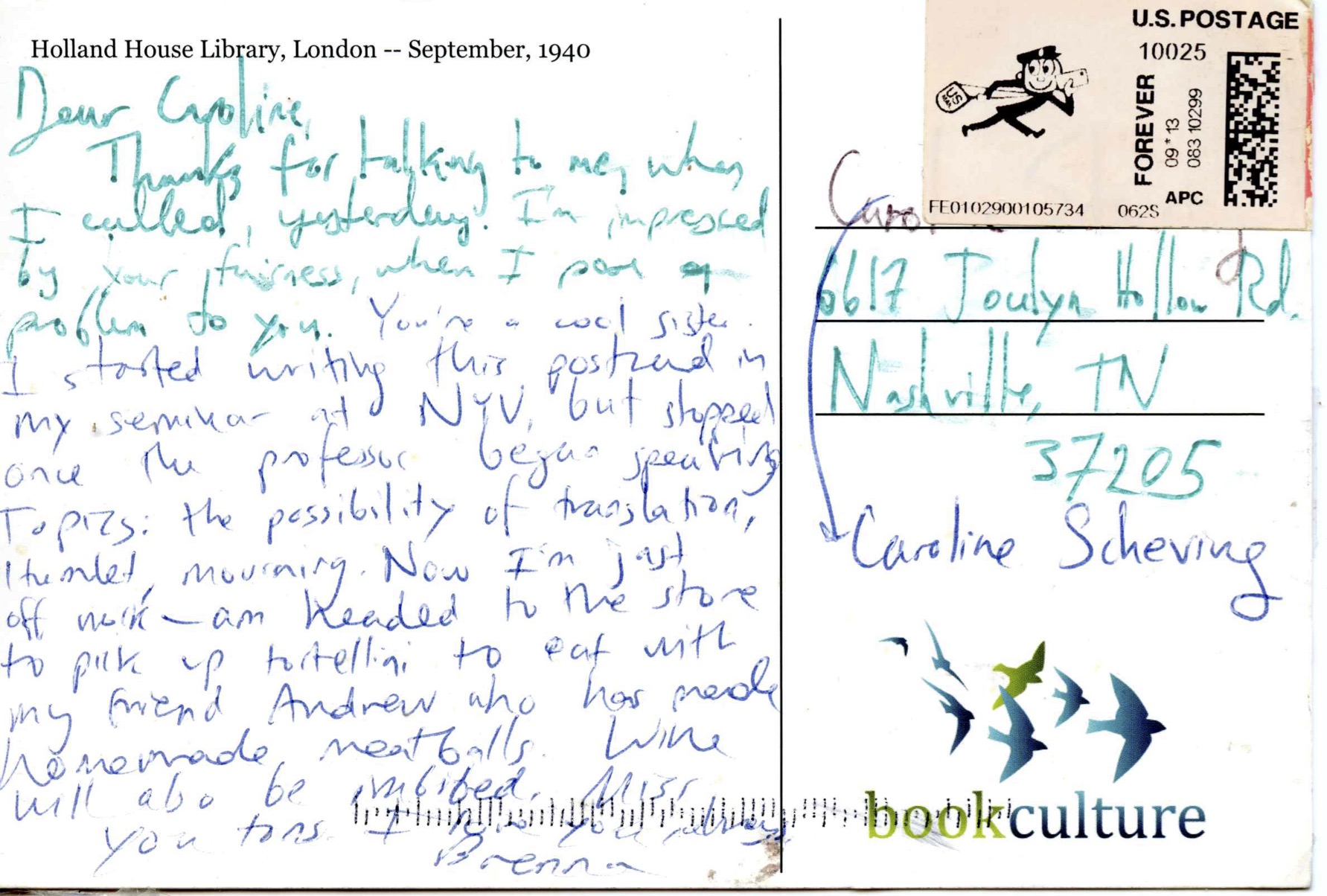 Holland House Library, London - September, 1940