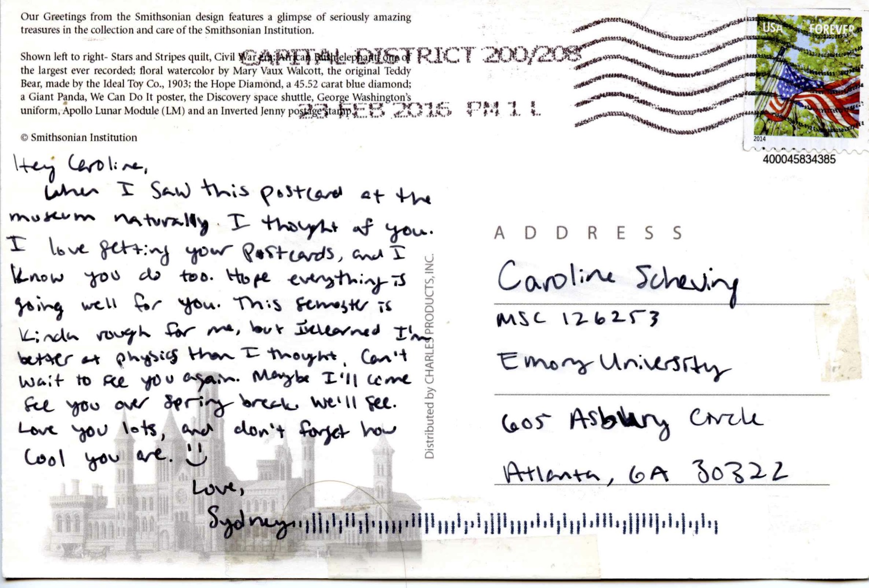 Greetings from the Smithsonian